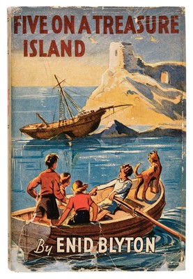 Lot 643 - Blyton (Enid). Five on a Treasure Island,  1st edition, 1942

island of adventure 1st ed 1944 150-200