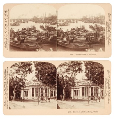 Lot 24 - China. A group of 23 stereoviews published by Griffith & Griffith, c. 1900