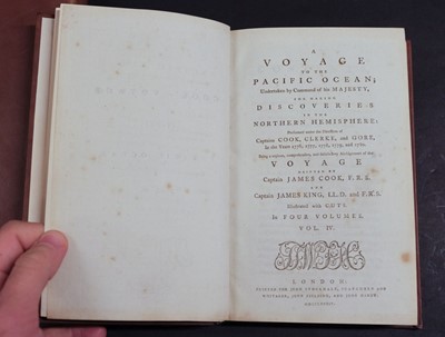 Lot 15 - Cook (James). A Voyage to the Pacific Ocean, 1st abridged edition, 4 volumes, 1784