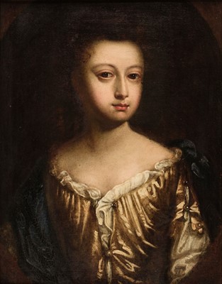 Lot 5 - Kneller (Godfrey, 1646-1723, follower of). Oval portrait of a young lady