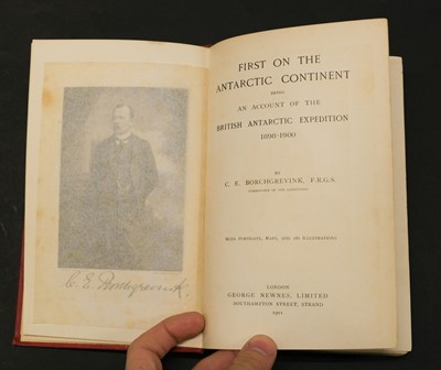 Lot 10 - Borchgrevink (Carsten). First on the Antarctic Continent, 1st edition, London: George Newnes, 1901