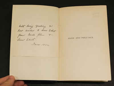 Lot 600 - Austen (Jane). Pride and Prejudice, 1st 'Peacock' edition, 1894