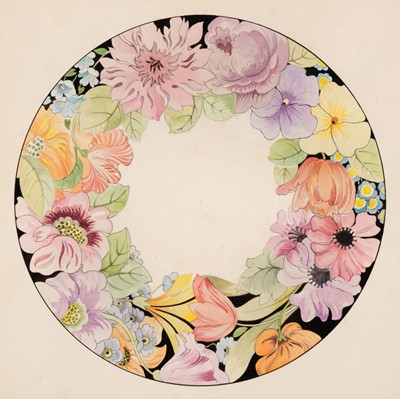 Lot 214 - Poole Pottery. An extensive archive of original watercolour designs by Elaine Williamson, c. 1970s