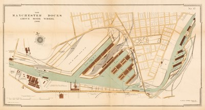 Lot 166 - Manchester Ship Canal. A collection of 18 maps and plans, circa 1893