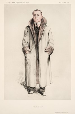 Lot 176 - Polar Explorers. Vanity Fair (publishers), Lieutenant Shackleton & Captain Scott, [1913 & 1909]
