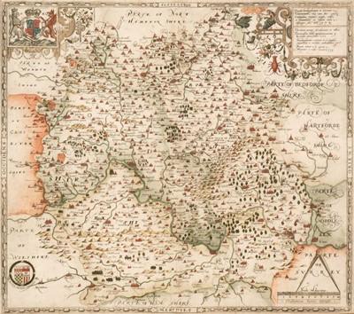 Lot 181 - Oxford, Buckinghamshire & Berkshire. Saxton (Christopher), Oxonii buckinghamiae et berceriae.., 1579