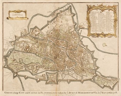 Lot 106 - Basire (J.). A collection of 24 prospects of fortified towns and battle plans, circa 1750