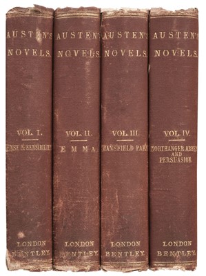 Lot 596 - Austen (Jane). Sense and Sensibility, Mansfield Park, Emma, Northanger Abbey & Persuasion, 1869