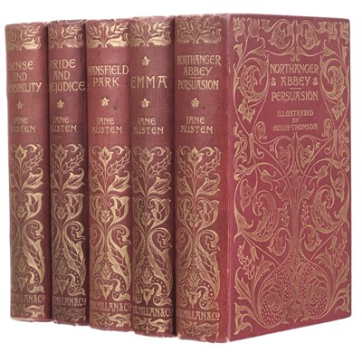 Lot 606 - Austen (Jane). The Novels, illustrated by Hugh Thomson, 5 volumes, London: Macmillan and Co., 1896-97