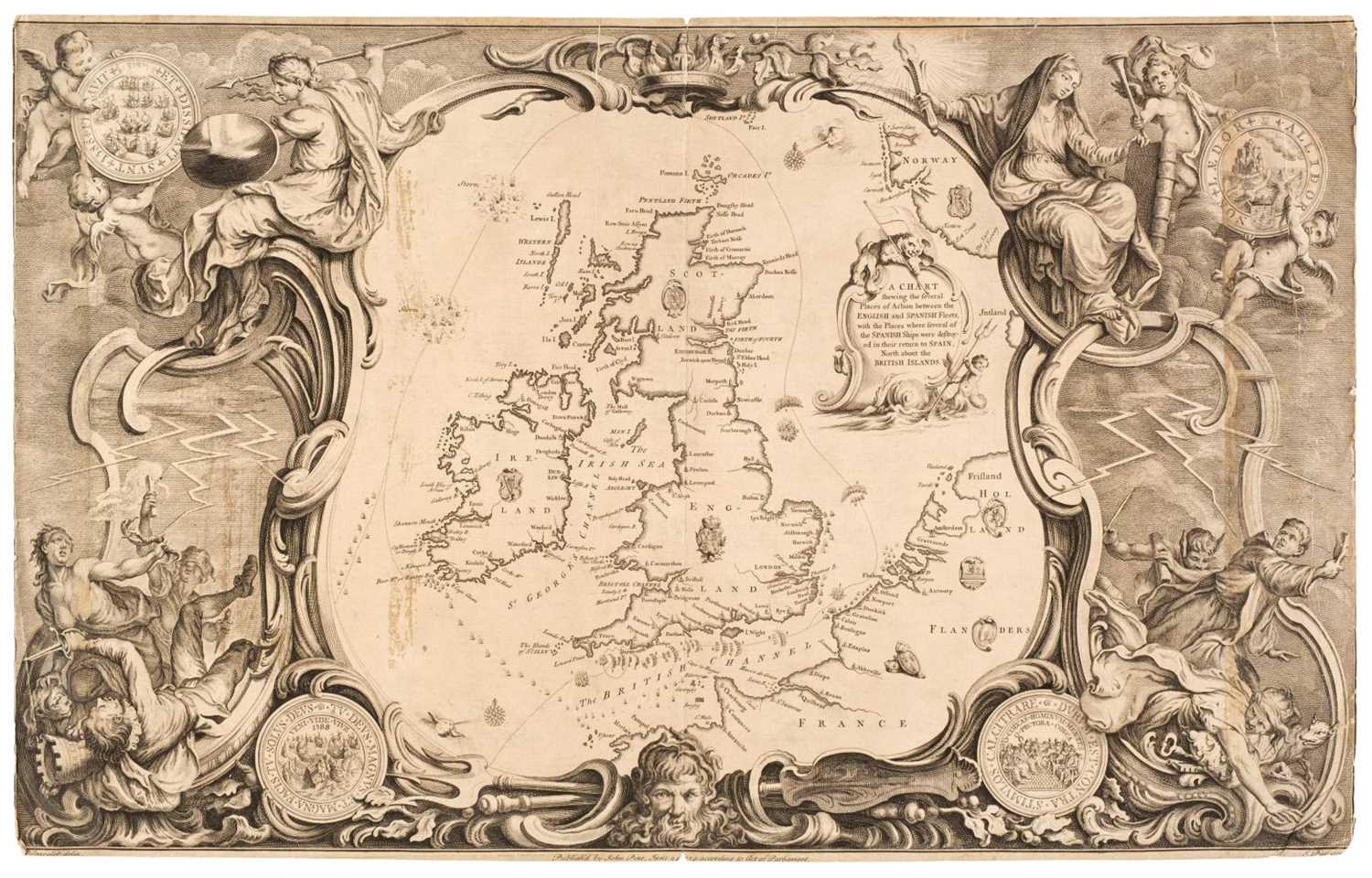 Lot 117 - British Isles. Pine (John), A Chart shewing