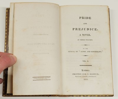 Lot 581 - Austen, Jane. Pride and Prejudice: A Novel... 3 volumes, 1st edition, 1813
