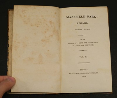 Lot 582 - Austen, Jane. Mansfield Park: A Novel... 3 volumes, 1st edition,  1814