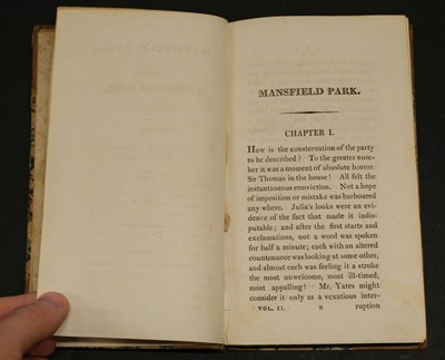 Lot 582 - Austen, Jane. Mansfield Park: A Novel... 3 volumes, 1st edition,  1814