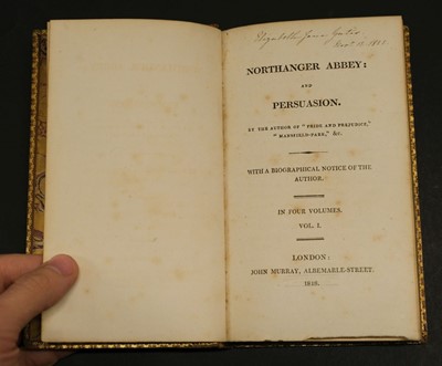 Lot 584 - Austen, Jane. Northanger Abbey: and Persuasion. 4 volumes, 1st edition, John Murray, 1818