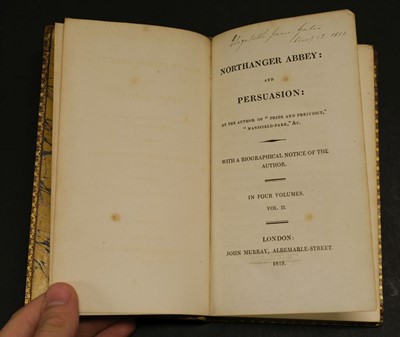 Lot 584 - Austen, Jane. Northanger Abbey: and Persuasion. 4 volumes, 1st edition, John Murray, 1818