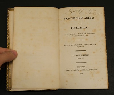 Lot 584 - Austen, Jane. Northanger Abbey: and Persuasion. 4 volumes, 1st edition, John Murray, 1818