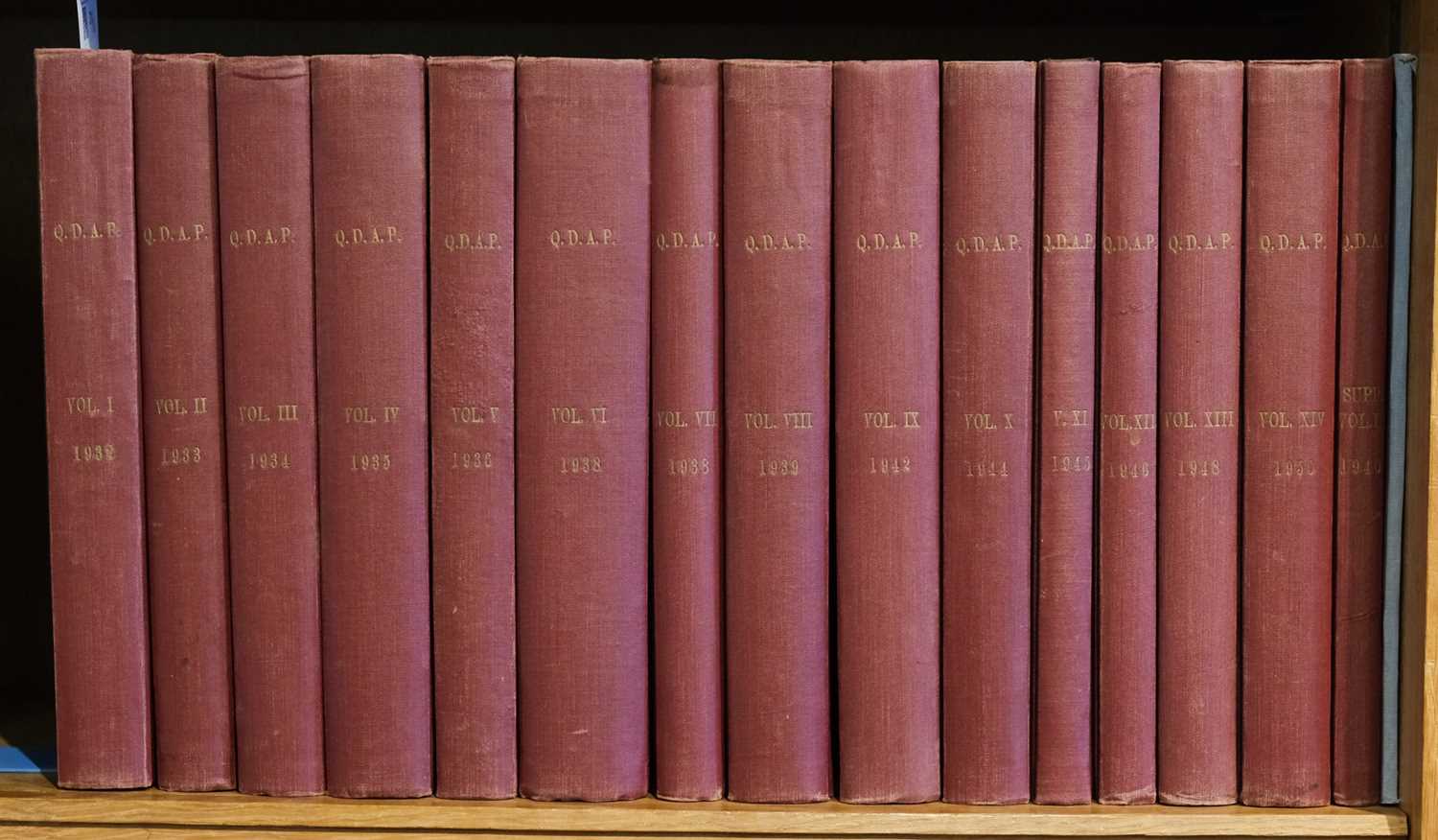 Lot 31 - Richmond (E.T. & others). The Quarterly of the Department of Antiquities in Palestine