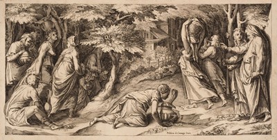 Lot 28 - Alberti (Cherubino). The Israelites fleeing Egypt, after Polidoro da Caravaggio, 1576