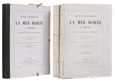 Lot 23 - Luynes (Honoré Théodore). Voyage d'exploration à la mer Morte, à Petra, 4 volumes, 1868-74
