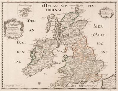 Lot 86 - British Isles. Jaillot (Alexis Hubert), Carte Generale des Royaumes D'Angleterre..., Paris, 1669