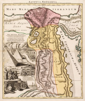 Lot 34 - Egypt. Homann (J. B.). Aegyptus Hodierna circa 1720