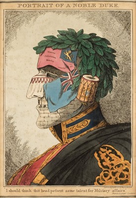 Lot 207 - Heath (William). Eight caricatures relating to the Duke of Wellington, circa 1830