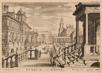 Lot 343 - Hondius (Hendrik). Les Cinq Rangs l'Architecture, 1617