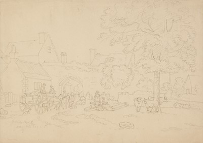 Lot 67 - Sandby (Paul, 1731-1806). Abbey on the Wye, circa 1812, drawing in pencil