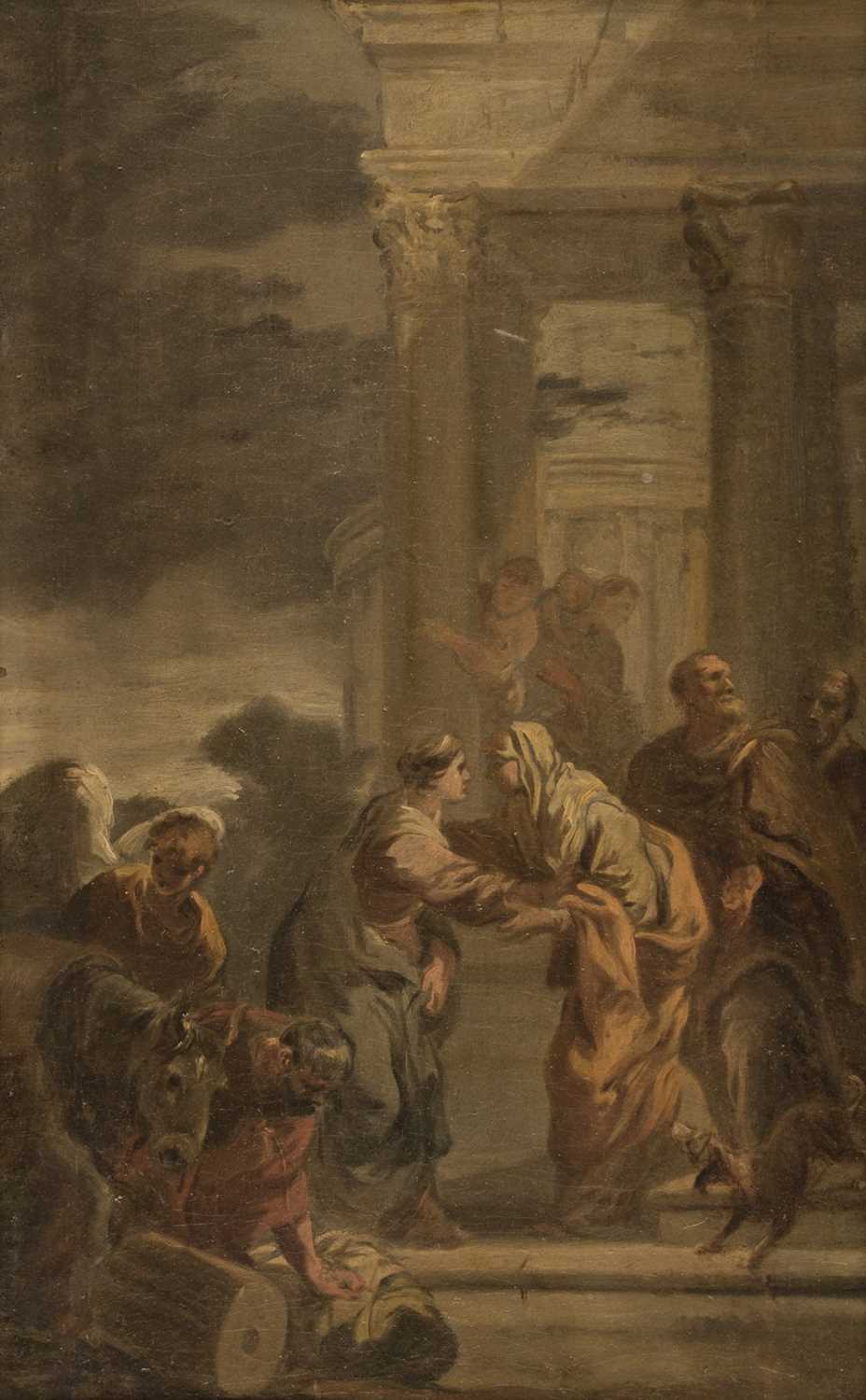 Lot 7 - Subleyras (Pierre, 1699-1749), The Visitation; and The Presentation, oils on panel