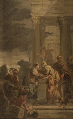 Lot 7 - Subleyras (Pierre, 1699-1749), The Visitation; and The Presentation, oils on panel
