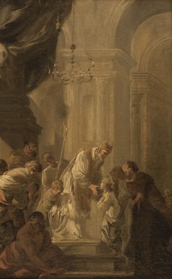 Lot 7 - Subleyras (Pierre, 1699-1749), The Visitation; and The Presentation, oils on panel