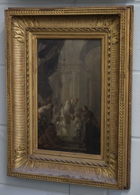 Lot 7 - Subleyras (Pierre, 1699-1749), The Visitation; and The Presentation, oils on panel