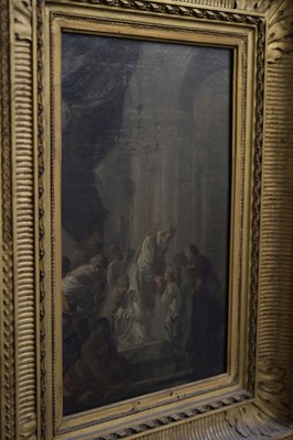 Lot 7 - Subleyras (Pierre, 1699-1749), The Visitation; and The Presentation, oils on panel