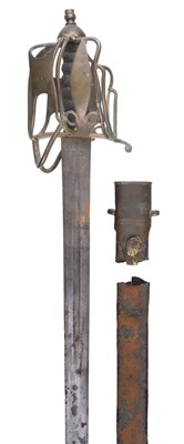 Lot 106 - Sword. A Scottish basket hilt broadsword circa 1800