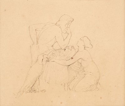 Lot 95 - Flaxman (John, 1755-1826). Thetis entreating Jupiter to honor Achilles (Homer's Iliad), 1805