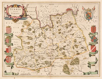 Lot 177 - Surrey. Blaeu (Johannes), Surria vernacule Surreu, AMsterdam, circa 1645