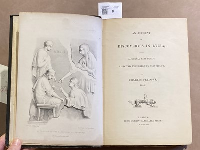 Lot 8 - Fellows (Charles). An Account of Discoveries in Lycia, 1841