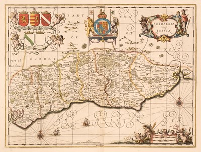 Lot 180 - Sussex. Schenk (P. & Valk G.), Suthsexia vernacule Sussex, Amsterdam, circa 1700