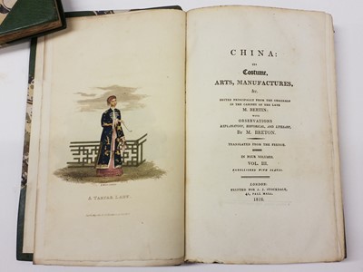 Lot 3 - Breton, M. (Jean Baptiste Joseph). China: Its Costume, Arts, Manufacturers, &c., 4 vols. in 2, 1812