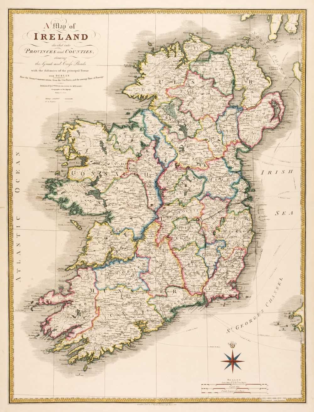 Lot 164 - Ireland. Wyld (James), A Map of Ireland Divided into Provinces and Counties..., 1847