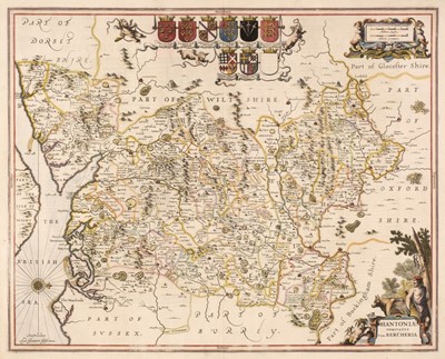Lot 161 - Hampshire & Berkshire. Jansson (Jan), Hantoniae comitatus cum Bercheria, Amsterdam, circa 1648