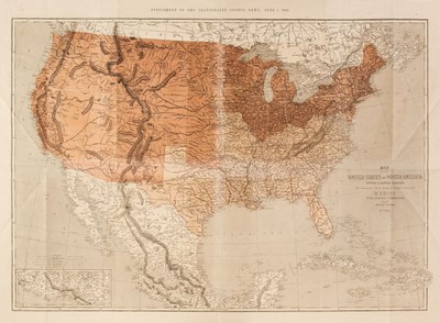 Lot 182 - United States. Ettling (T.), Map of the United States of North America..., 1861