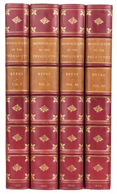 Lot 33 - Beebe (William). A Monograph of the Pheasants, 4 volumes, 1st edition, 1918-1922
