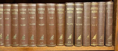 Lot 77 - Witherby (H.F. & others, editors). British Birds, volumes 1-75, 1907-82