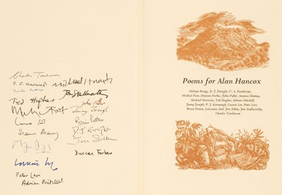 Lot 776 - Whittington Press. Poems for Alan Hancox, 1993