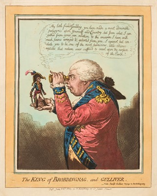 Lot 231 - Gillray (James). The King of Brobdingnag and Gulliver, H. Humphrey, June 26th 1803
