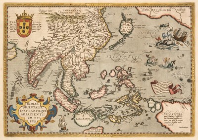 Lot 97 - East Indies. Ortelius (Abraham), Indiae Orientalis Insularumque Adiacientium Typus, 1595 or later