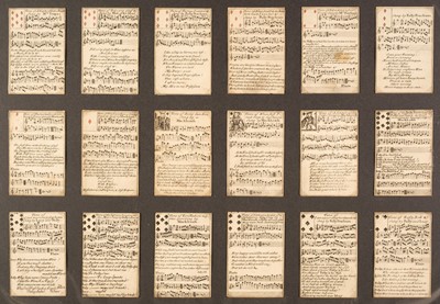 Lot 473 - English musical playing cards. The Beggar's Opera, printed for Carington Bowles, London, circa 1770