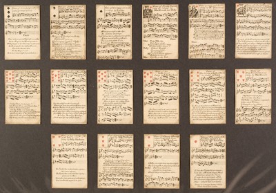 Lot 473 - English musical playing cards. The Beggar's Opera, printed for Carington Bowles, London, circa 1770
