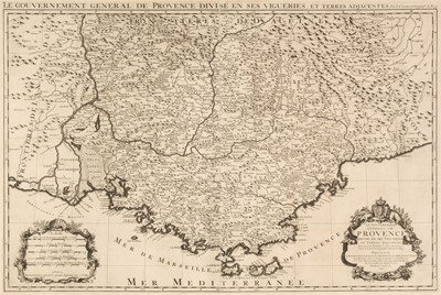 Lot 258 - France. Jaillot (Alexis-Hubert), Le Gouvernement General de Provence..., Paris, 1692